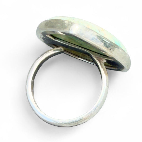 Dickite Sterling Silver Adjustable Statement Ring - Keja Designs Jewelry