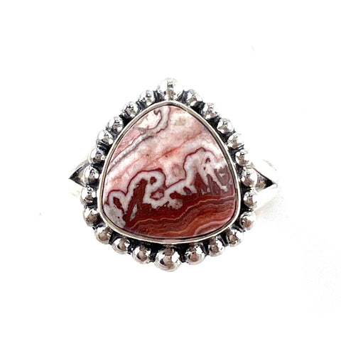 Laguna Lace Agate Sterling Silver Ring - Keja Designs Jewelry