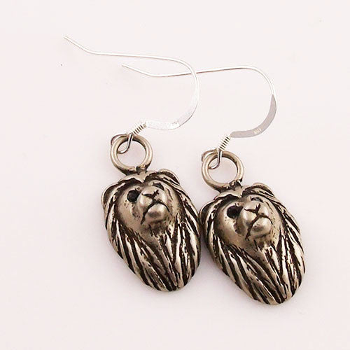 Animal Lion White Bronze Earrings - Keja Designs Jewelry