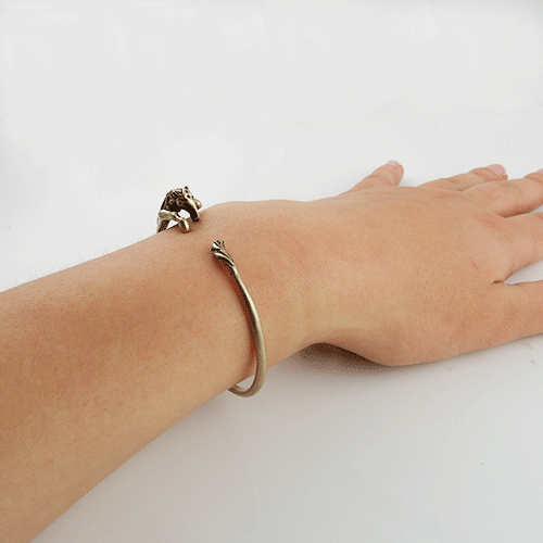 Animal Wrap Bracelet- Horse- Yellow Bronze - keja jewelry - Keja Designs Jewelry