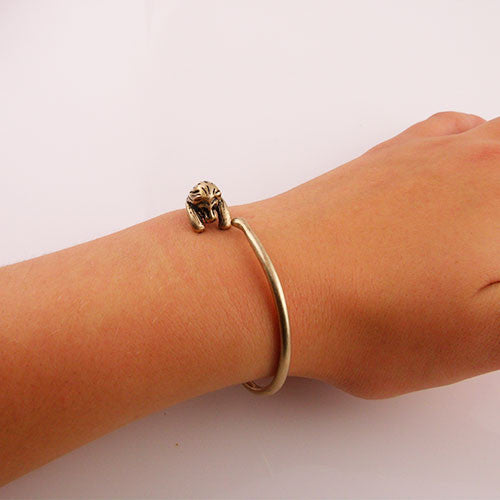 Animal Wrap Bracelet- Lion - Yellow Bronze - keja jewelry - Keja Designs Jewelry