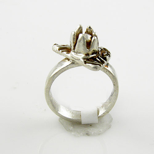 Lotus Flower Fine Silver Ring - Keja Designs Jewelry