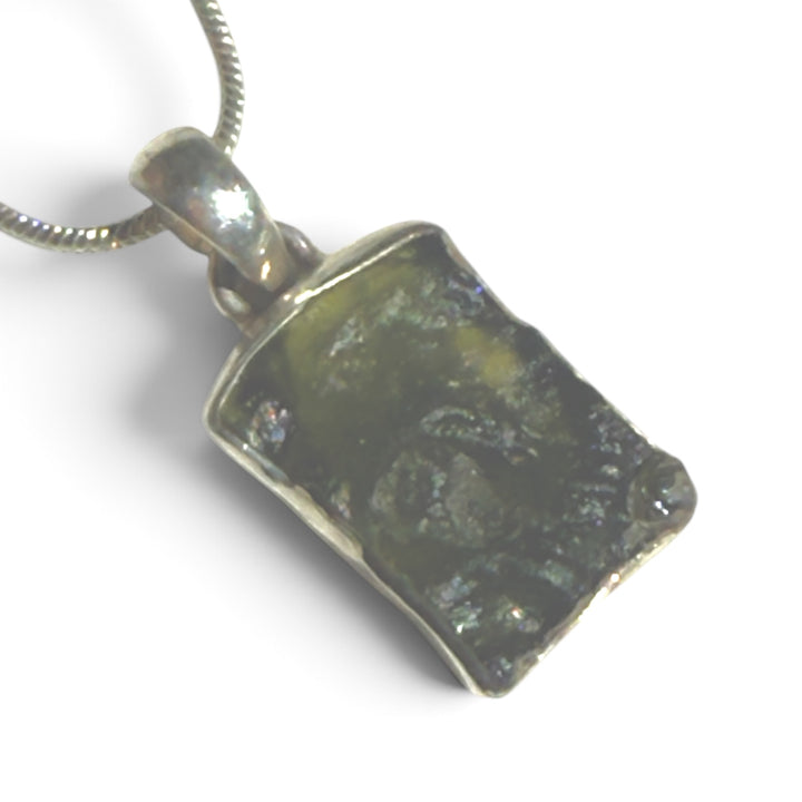 Moldavite Sterling Silver Pendant