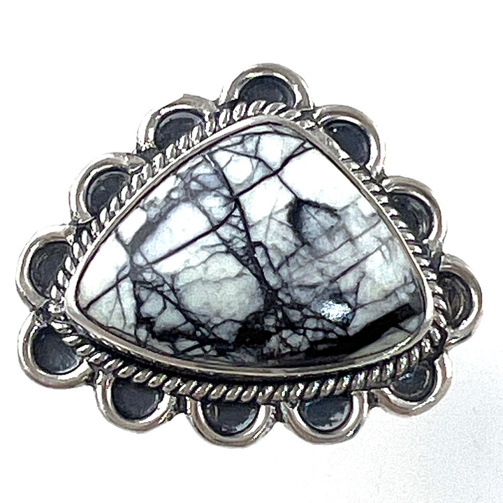 White Buffalo Sterling Silver "Pedals" Ring - Keja Designs Jewelry