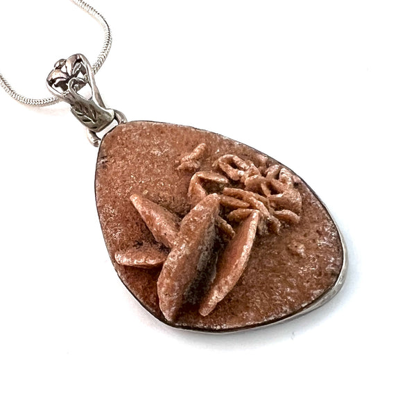 Desert Rose Sterling Silver Pendant - Keja Designs Jewelry