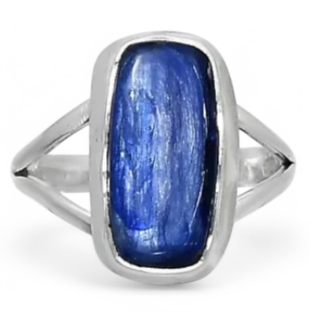 Kyanite Sterling Silver Rectangular Ring - Keja Designs Jewelry