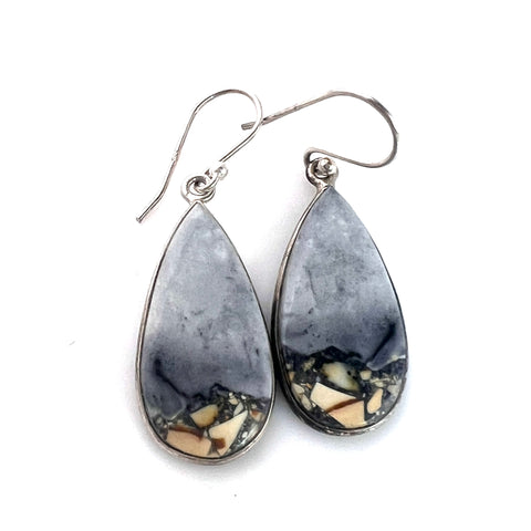 Maligano Jasper Sterling Silver Drop Earrings - Keja Designs Jewelry