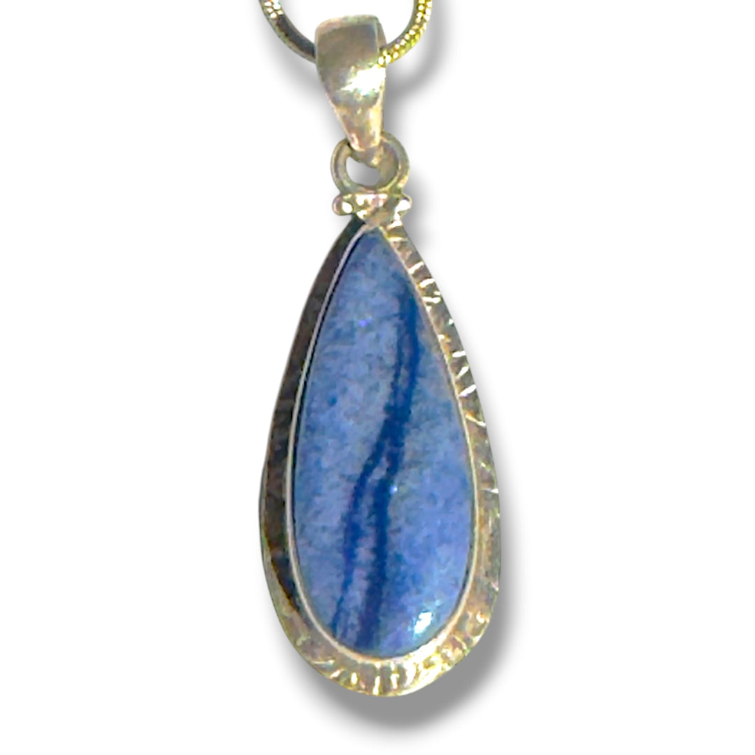 Dumortierite Sterling Silver Pendant