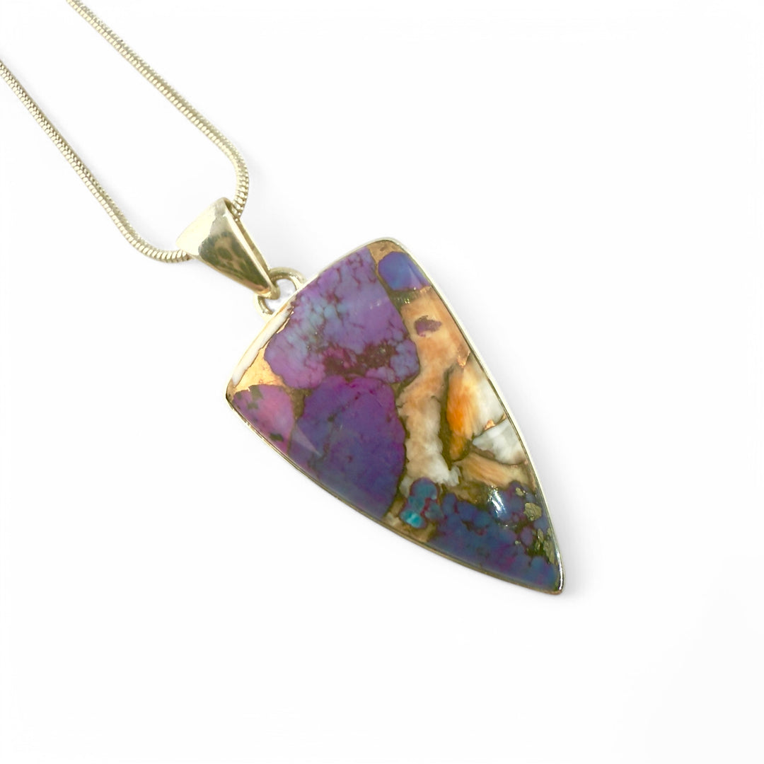 Kingman Dahlia Sterling Silver Point Pendant - Keja Designs Jewelry