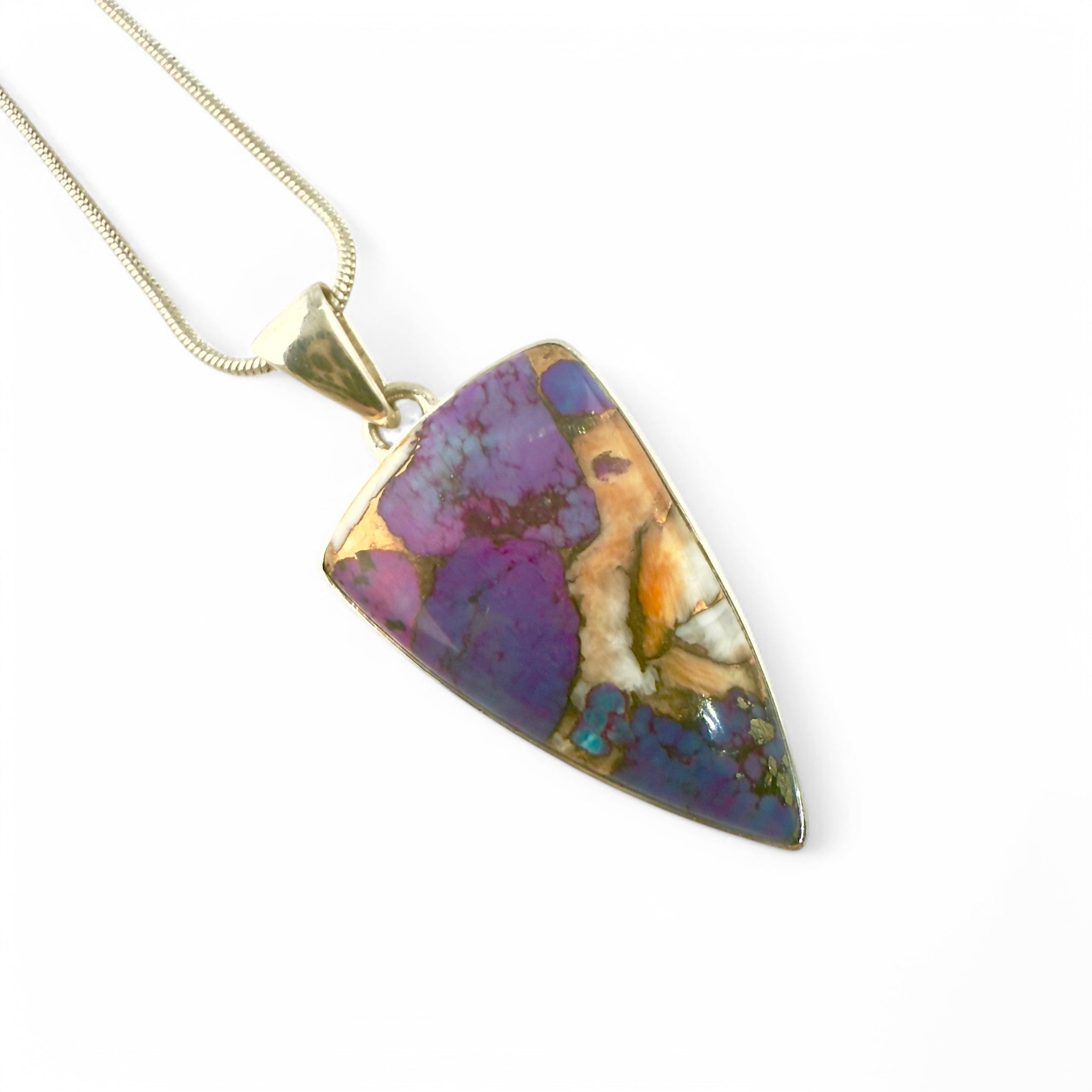 Kingman Dahlia Sterling Silver Point Pendant