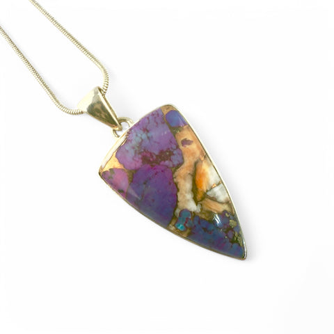 Kingman Dahlia Sterling Silver Point Pendant