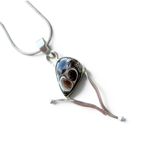Tortola Jasper Sterling Silver Vortex Pendant