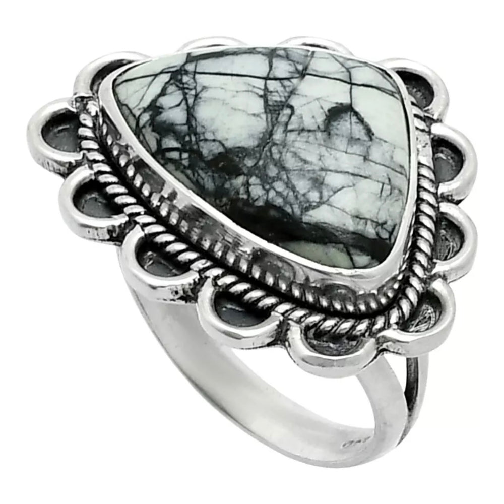 White Buffalo Sterling Silver "Pedals" Ring - Keja Designs Jewelry