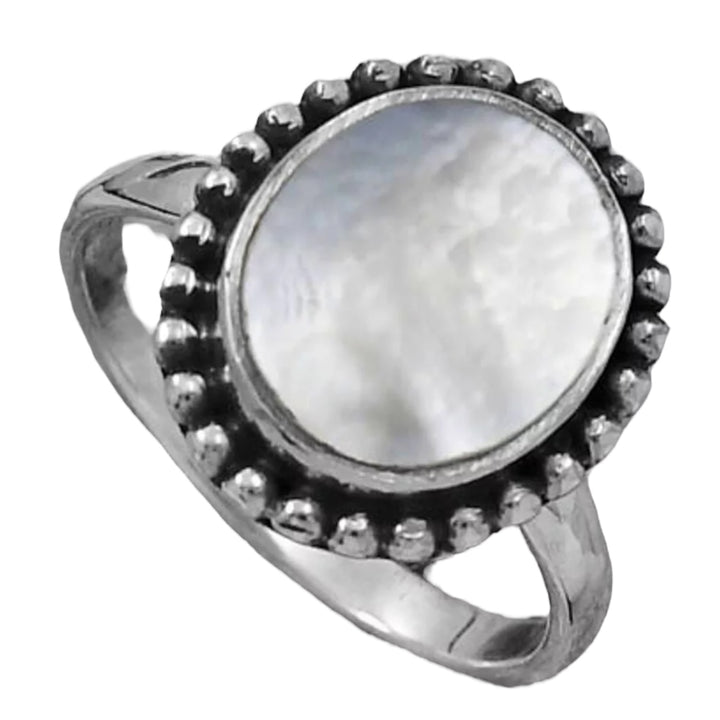 Mother of Pearl Sterling Silver Ring - Keja Designs Jewelry