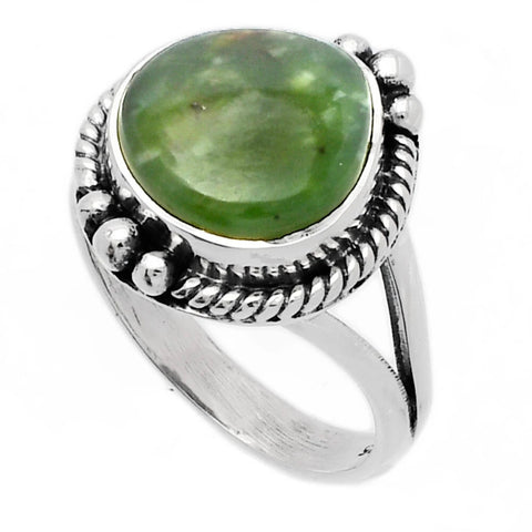 Chrome Chalcedony Sterling Silver Ring