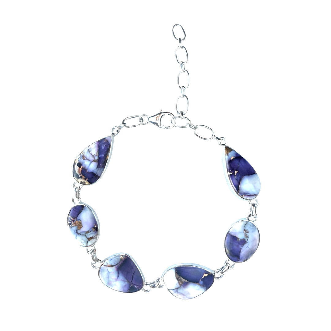 Kingman Dahlia Sterling Silver Bracelet - Keja Designs Jewelry
