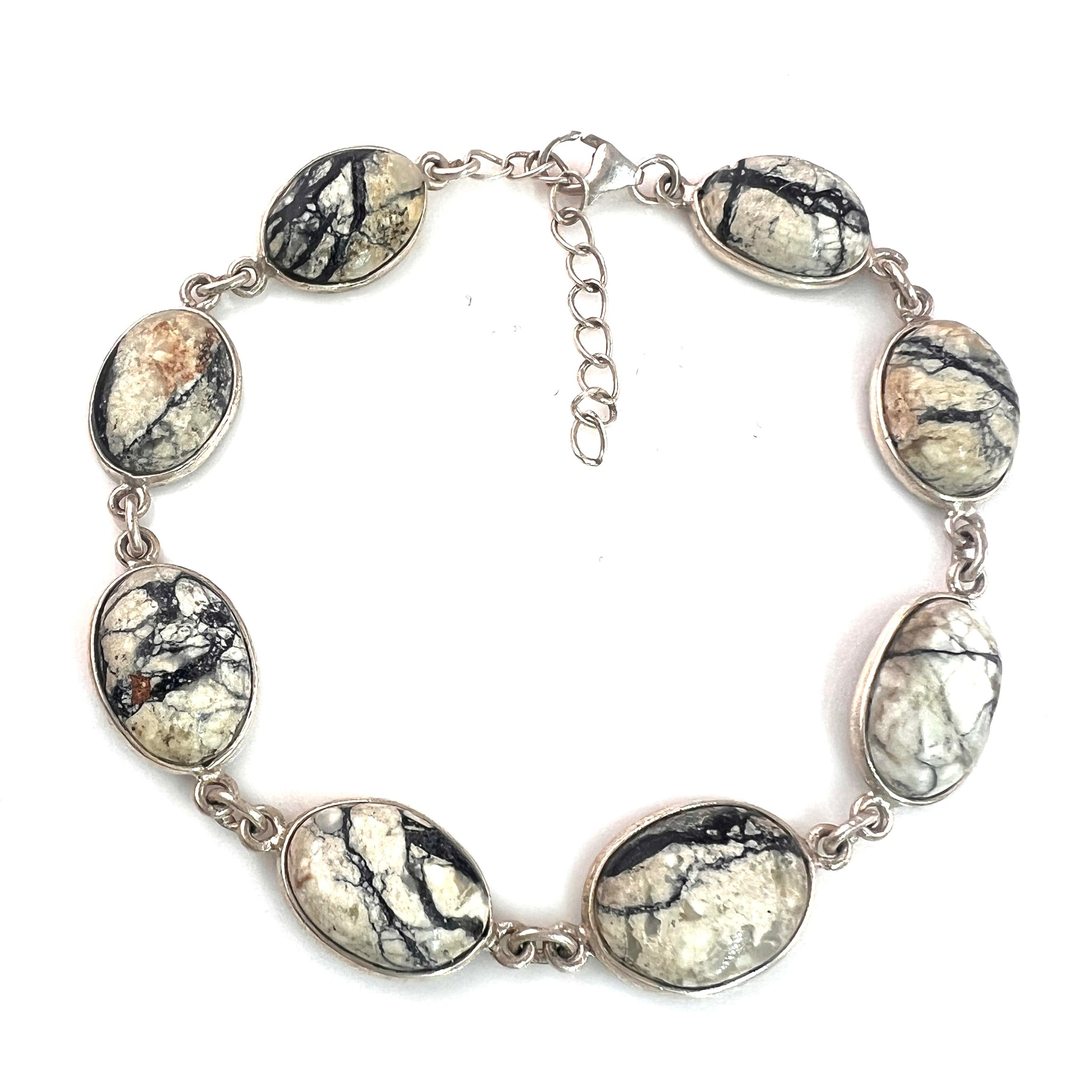 White Buffalo Sterling Silver Bracelet