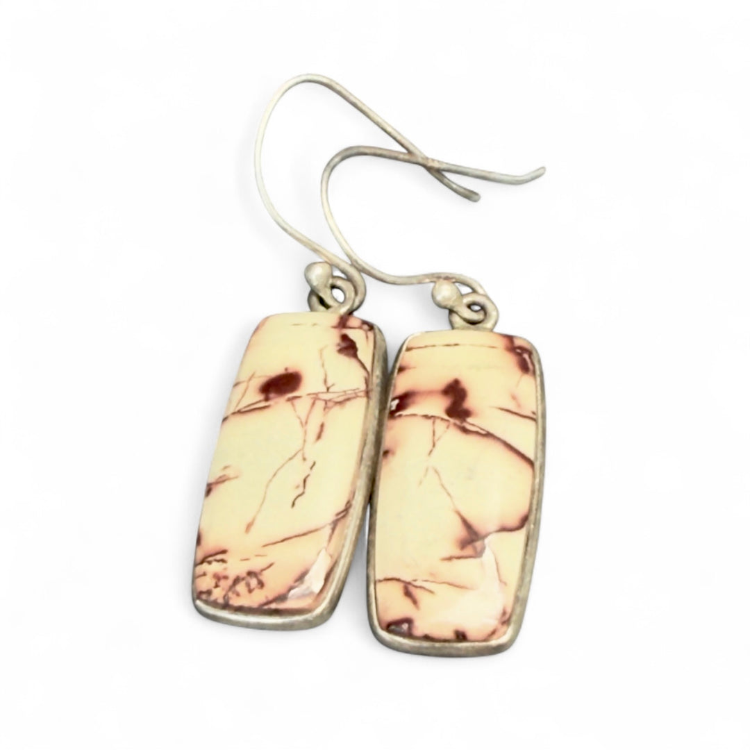 Indian Paint Jasper Sterling Silver Earrings - Keja Designs Jewelry