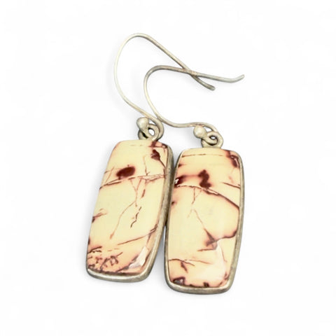 Indian Paint Jasper Sterling Silver Earrings