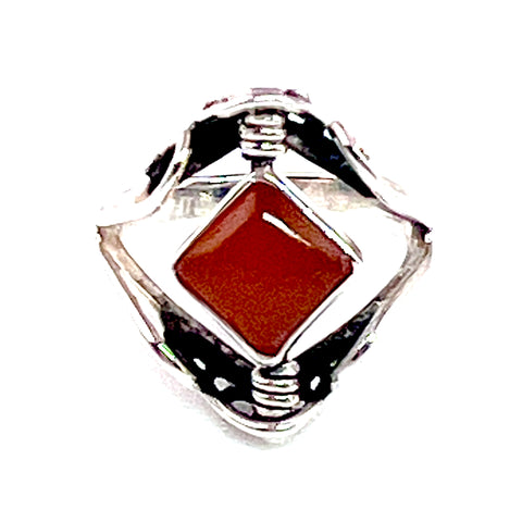 Carnelian & Onyx Sterling Silver "Flip" Ring