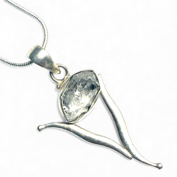 Herkimer Diamond Sterling Silver Vortex Pendant