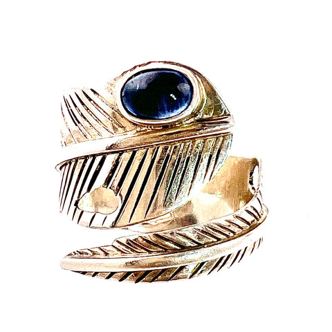 Kyanite Adjustable Sterling Silver Ring - Keja Designs Jewelry