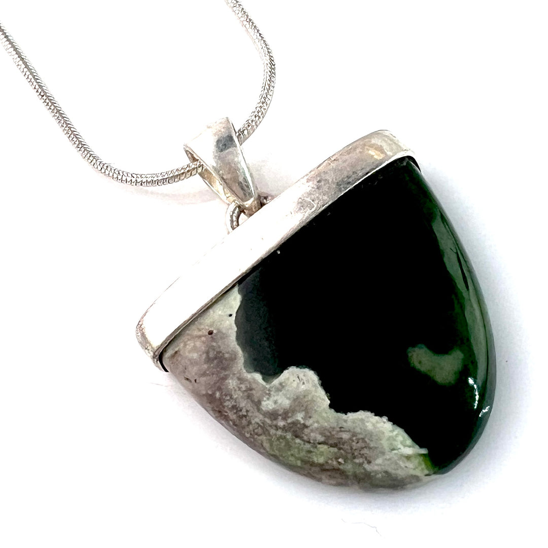 Chrome Chalcedony Sterling Silver Pendant - Keja Designs Jewelry