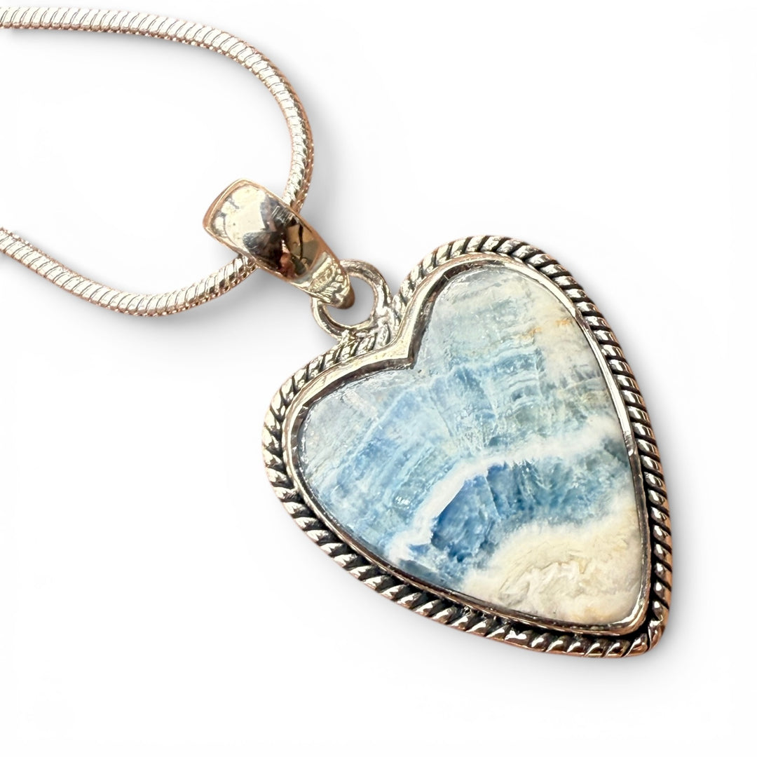 Scheelite Sterling Silver Heart Pendant - Keja Designs Jewelry