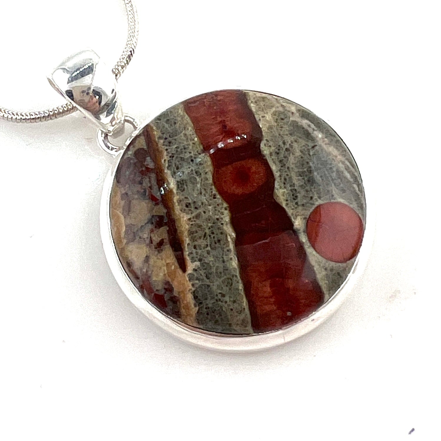 Peanut Obsidian  Sterling Silver Pendant - Keja Designs Jewelry