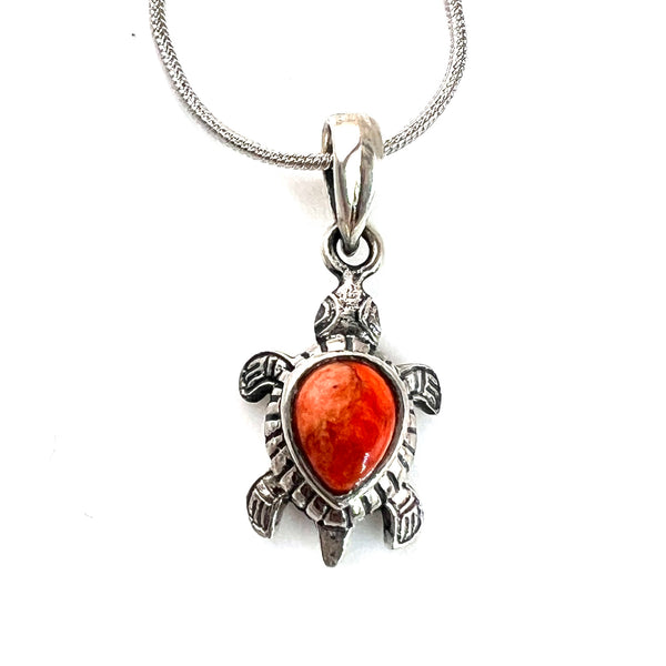 Coral Turtle Sterling Silver - Keja Designs Jewelry