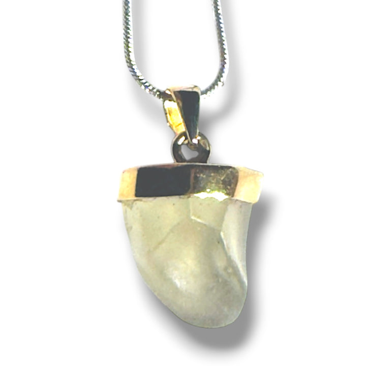 Libyan Desert Glass Meteorite Sterling Silver Gold Plated Pendant