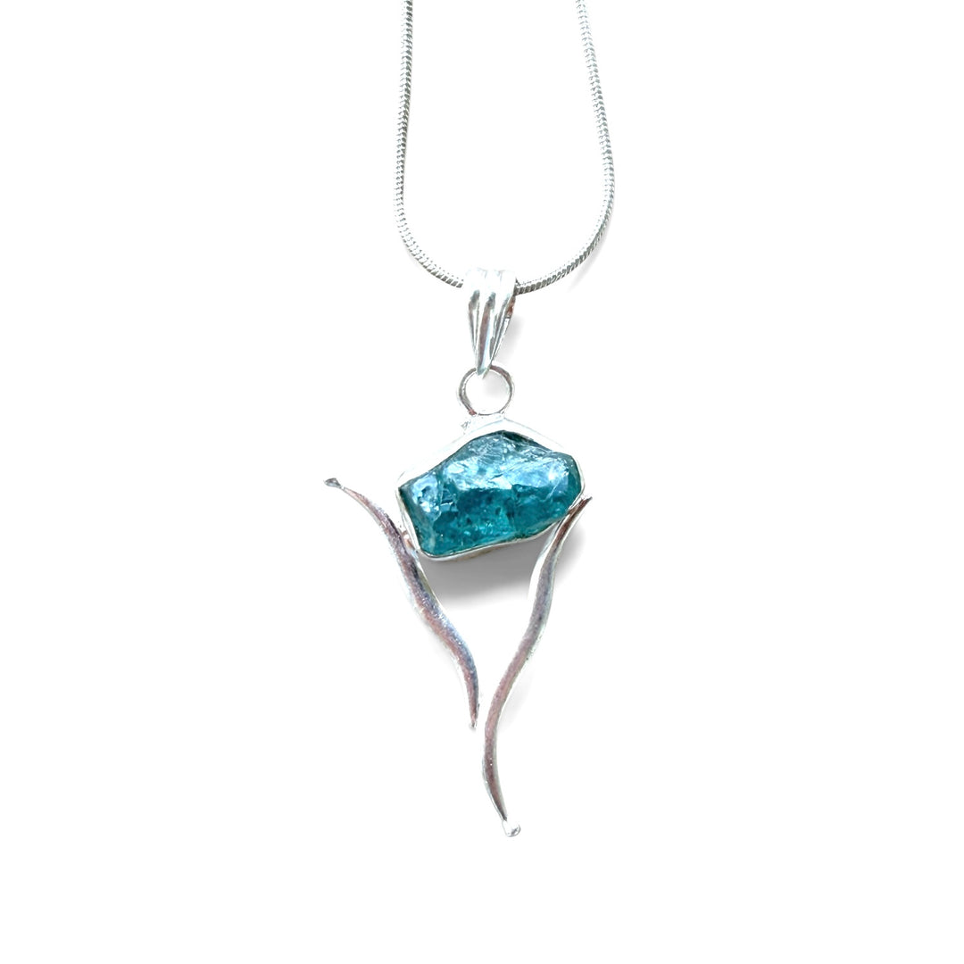 Neon Apetite Rough Cut Sterling Silver Vortex Pendant