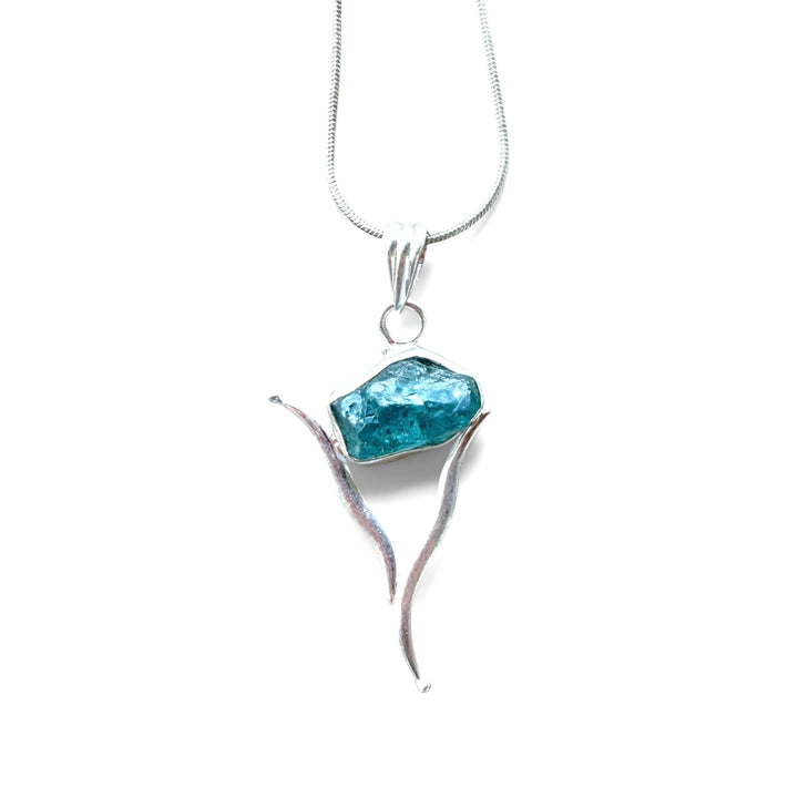 Neon Apetite Rough Cut Sterling Silver Vortex Pendant