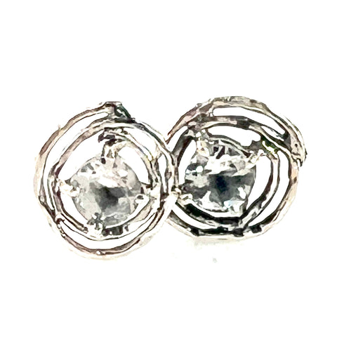 White Topaz Sterling Silver Earrings - Keja Designs Jewelry
