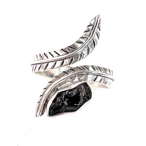 Elite Shungite  Sterling Silver Adjustable Ring - Keja Designs Jewelry