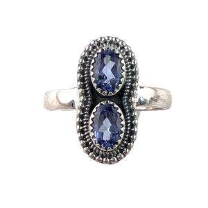 Iolite Sterling Silver Two Stone Ring - Keja Designs Jewelry
