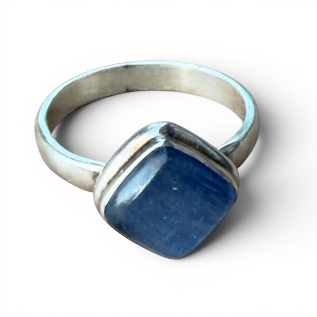 Kyanite Sterling Silver Diamond Shaped Ring - Keja Designs Jewelry
