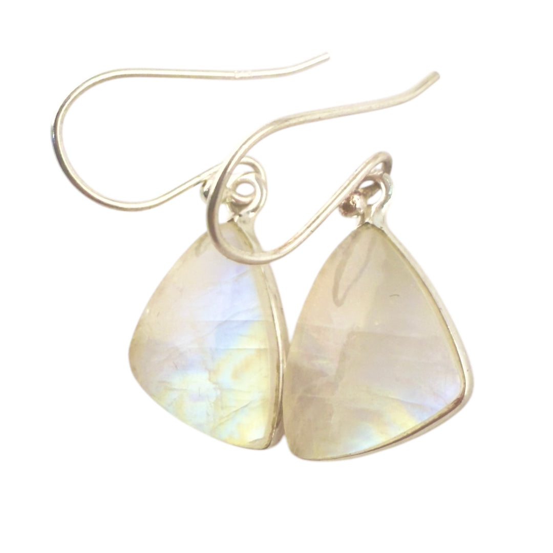 Moonstone Sterling Silver Fancy Cut Earrings - Keja Designs Jewelry