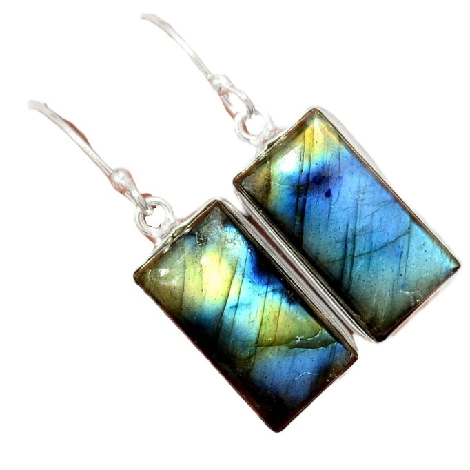 Labradorite Sterling Silver Earrings - Keja Designs Jewelry