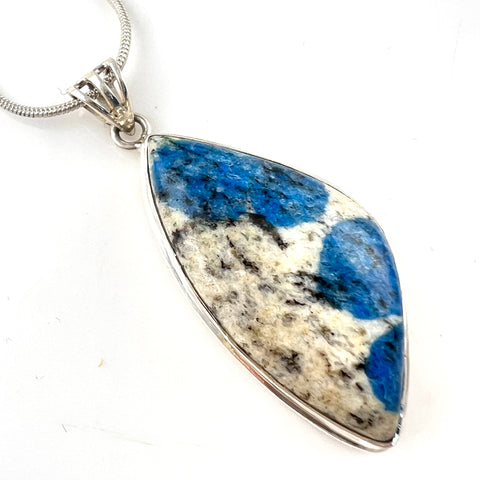 K2 Azurite Sterling Silver Pendant