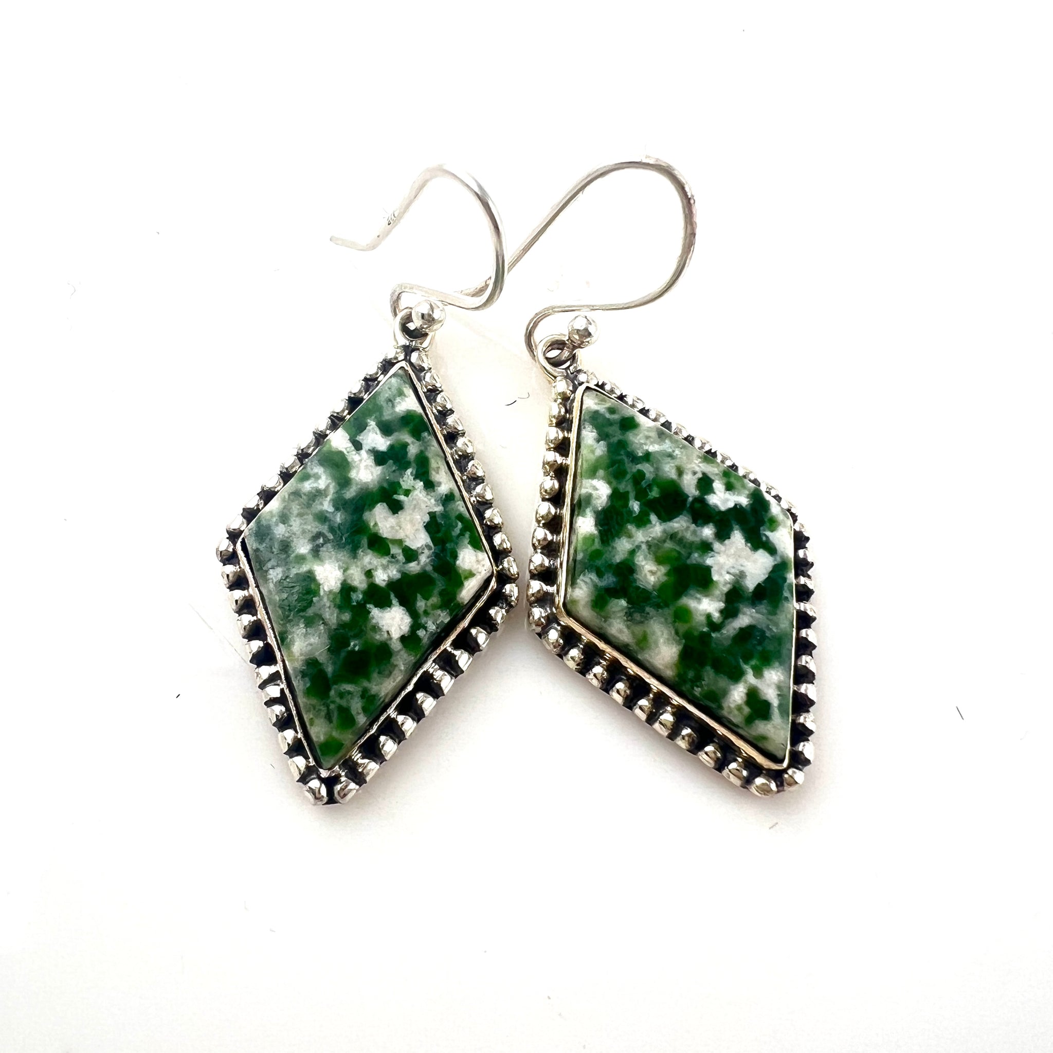 Dioptase Sterling Silver Earrings