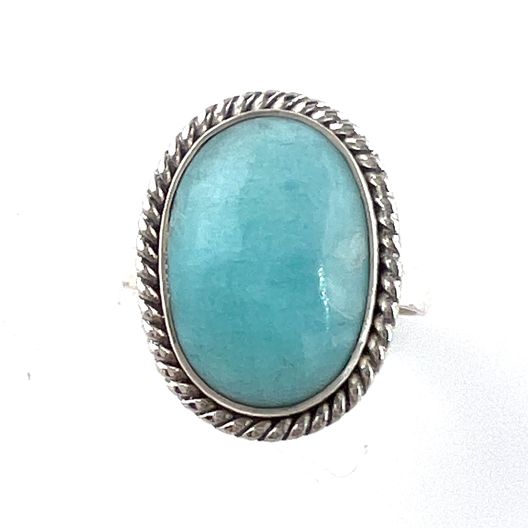 Amazonite Sterling Silver Ival  Ring - Keja Designs Jewelry