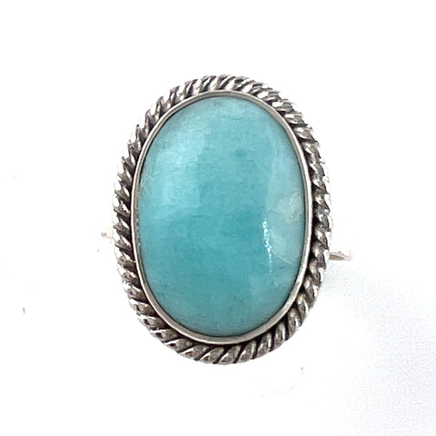 Amazonite Sterling Silver Ival  Ring - Keja Designs Jewelry