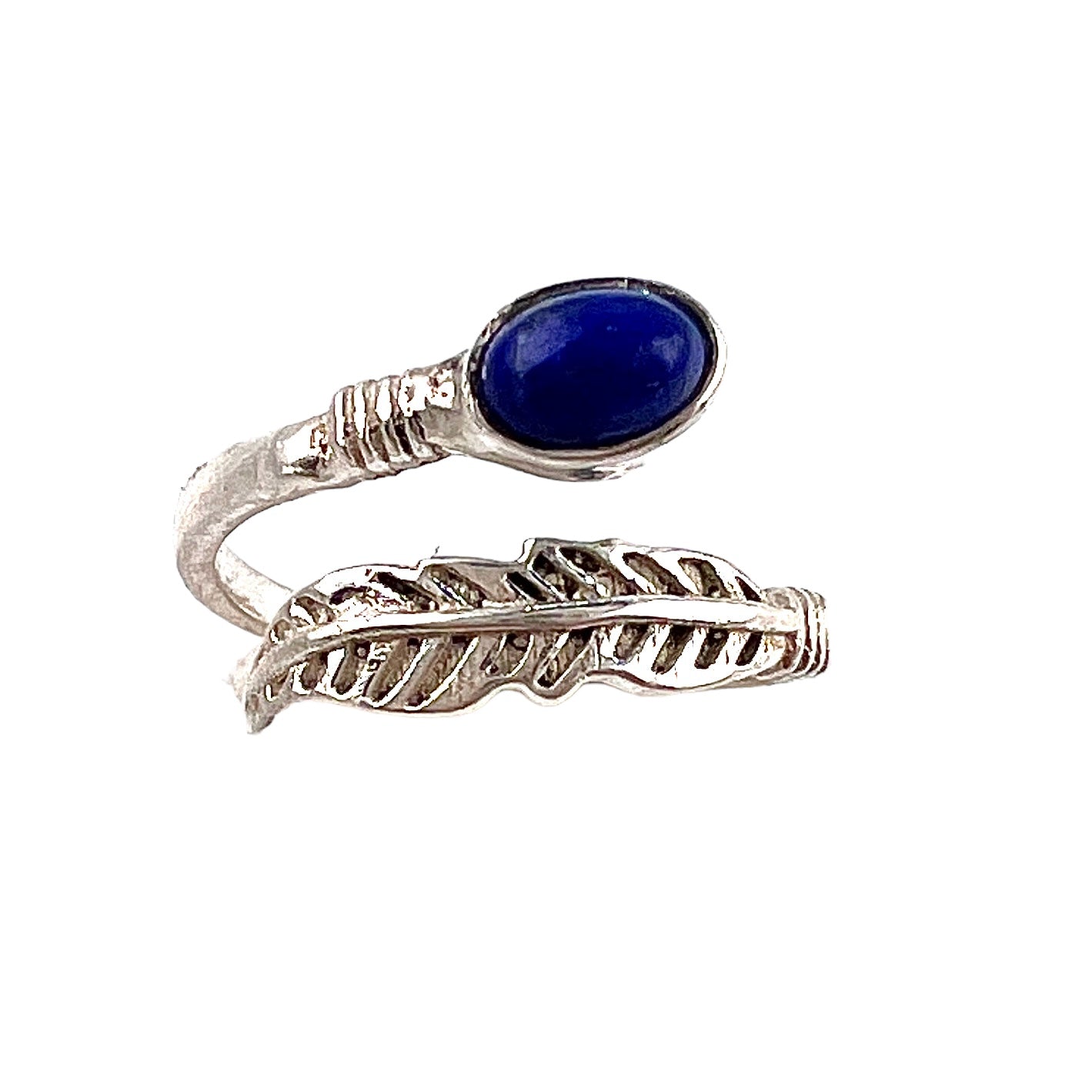 Lapis Sterling Silver Adjustable Ring - Keja Designs Jewelry