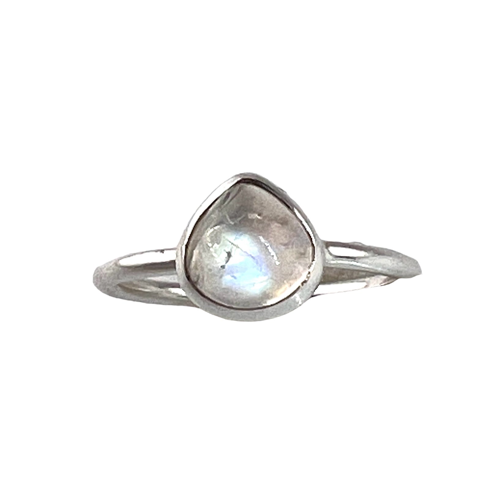 Moonstone Sterling Silver Pear Ring - Keja Designs Jewelry