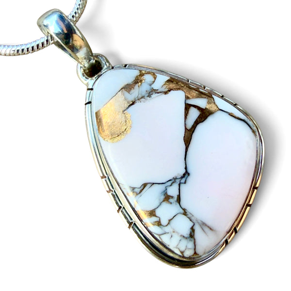 Pink Opal with Bronze Sterling Silver Pendant - Keja Designs Jewelry