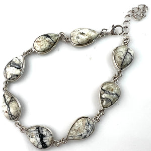 White Buffalo Sterling Silver Bracelet