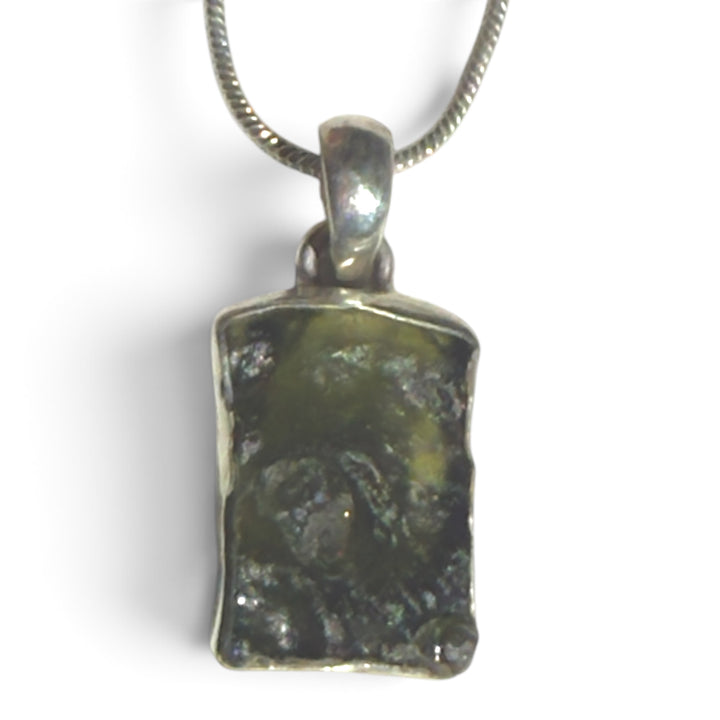 Moldavite Sterling Silver Pendant