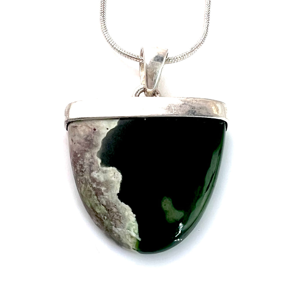Chrome Chalcedony Sterling Silver Pendant - Keja Designs Jewelry