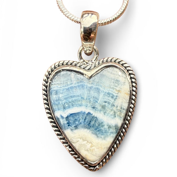 Scheelite Sterling Silver Heart Pendant - Keja Designs Jewelry